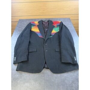 VTG Silverado Men's Southwestern Western Wool Blazer Approx 42-44 Large